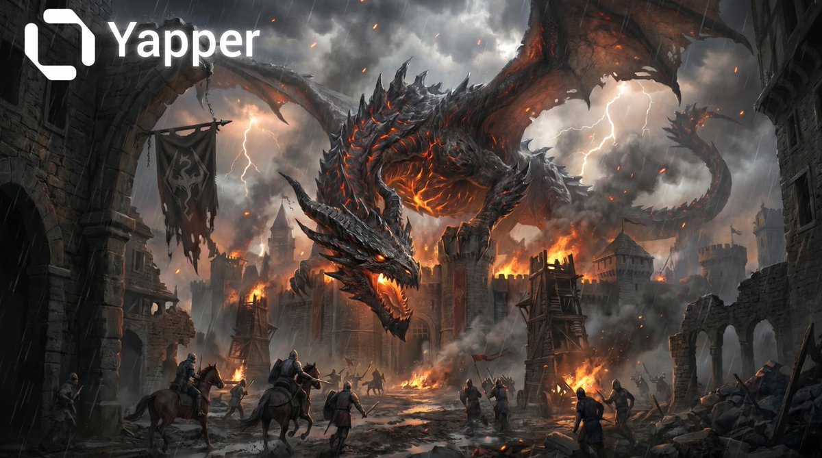 Dragon and Burning Kingdom - AI image template preview
