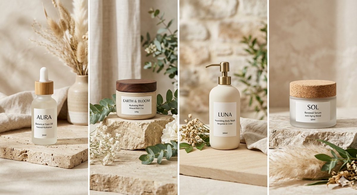 Minimalist Product Photography on Stone - AI image template preview