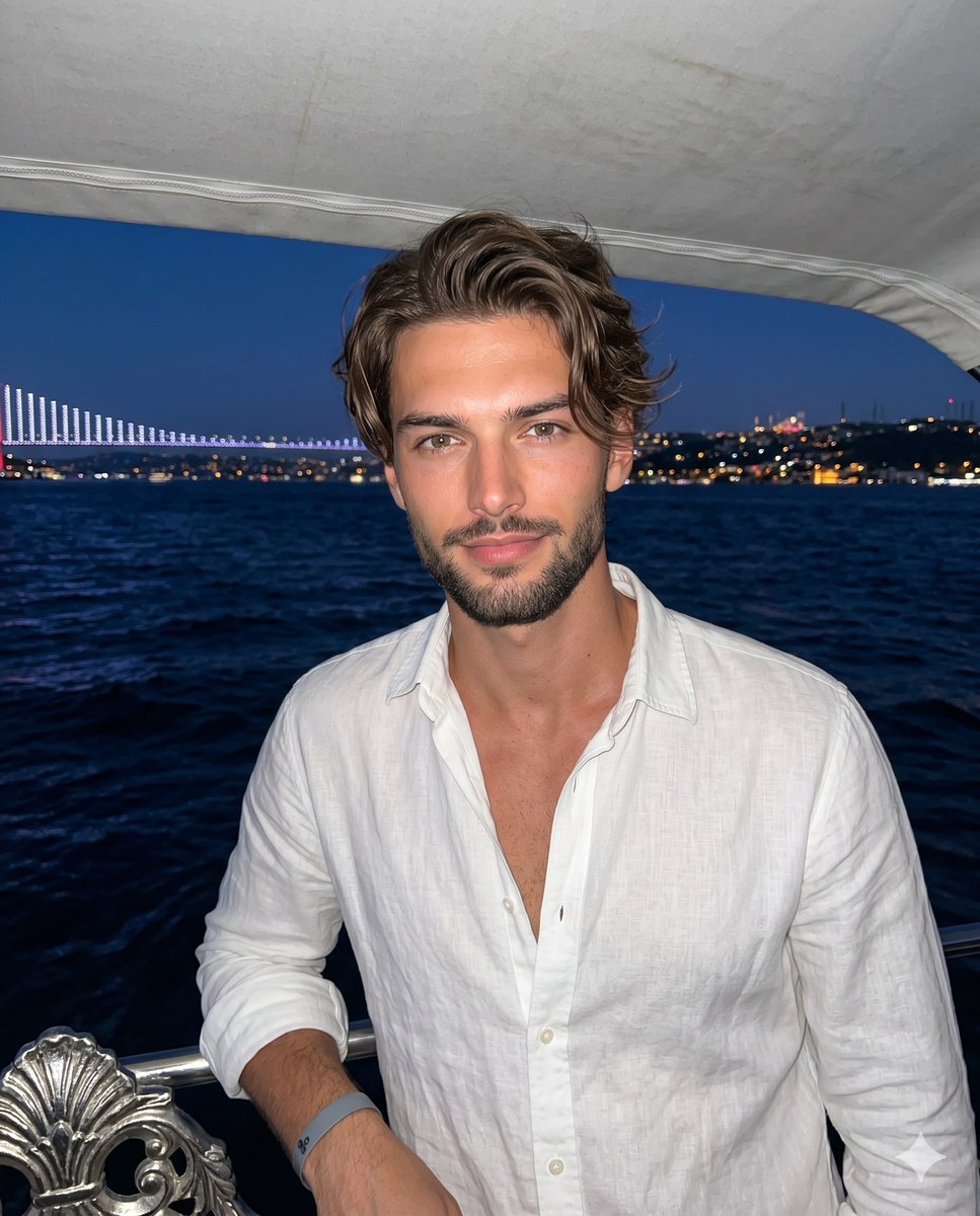 Night Nautical Lifestyle Portrait - AI image template preview