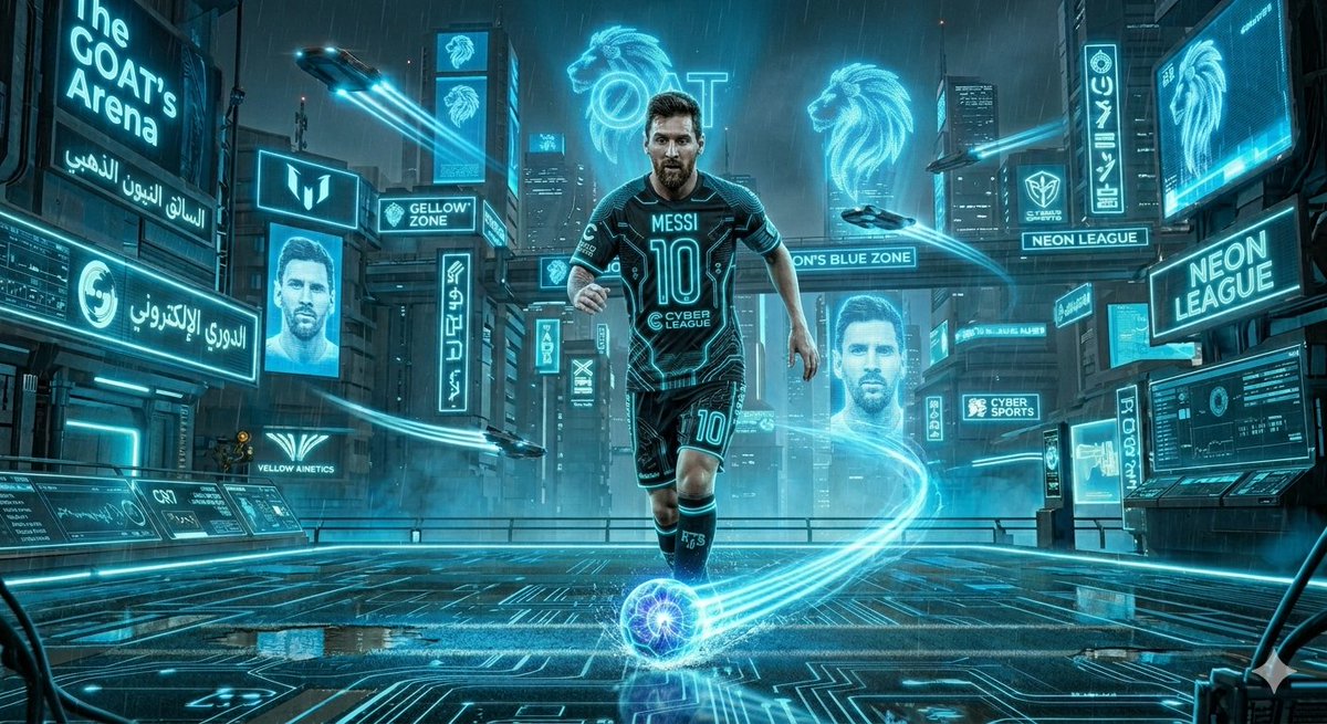 Cyberpunk Futuristic Soccer Scene - AI image template preview