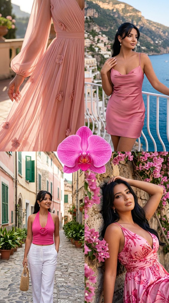 Summer Fashion Grid Moodboard - AI image template preview