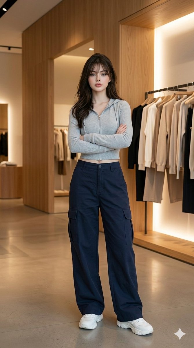 Minimalist Store Fashion Portrait - AI image template preview