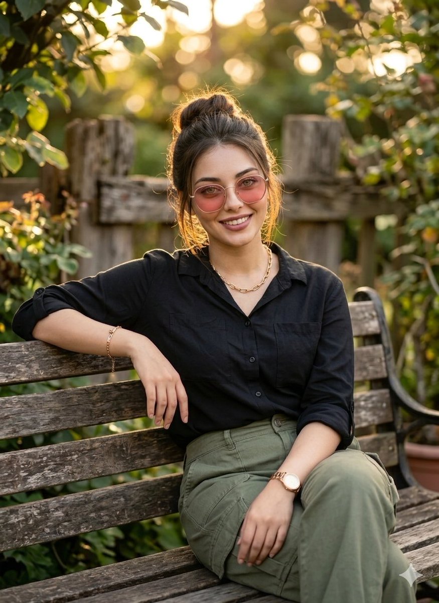 Golden Hour Lifestyle Portrait - AI image template preview