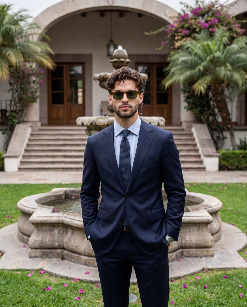 Formal Outdoor Event Portrait - AI image template preview