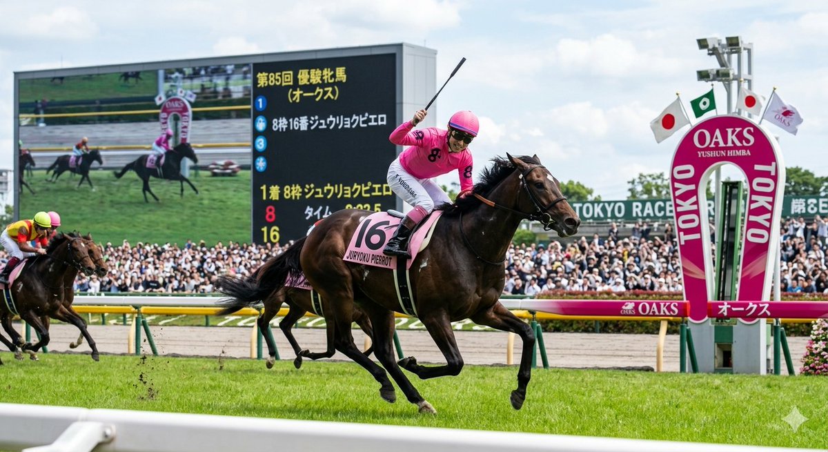 Horse Racing Winner Illustration - AI image template preview