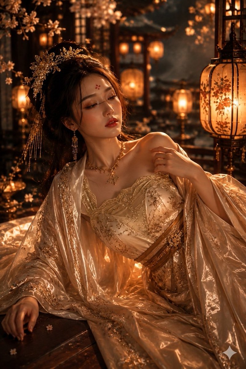 Ancient Chinese Empress Palace Portrait - AI image template preview
