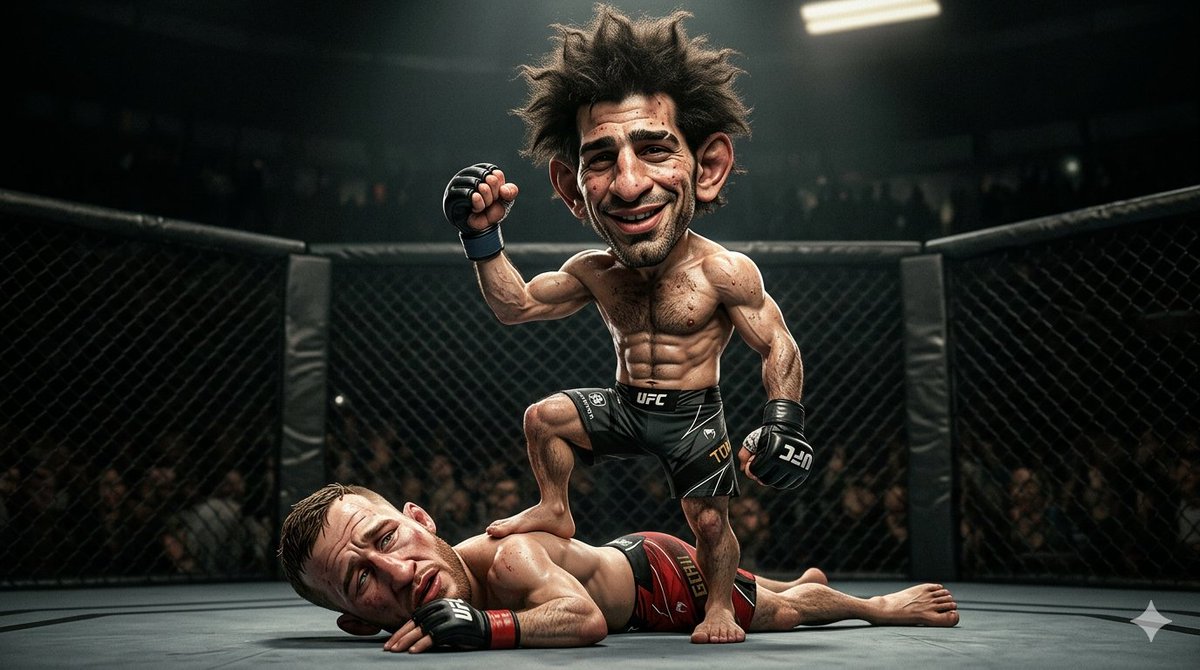 3D Caricature MMA Victory - AI image template preview