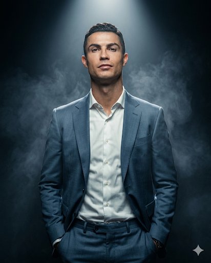 Confident Studio Suit Portrait - AI image template preview