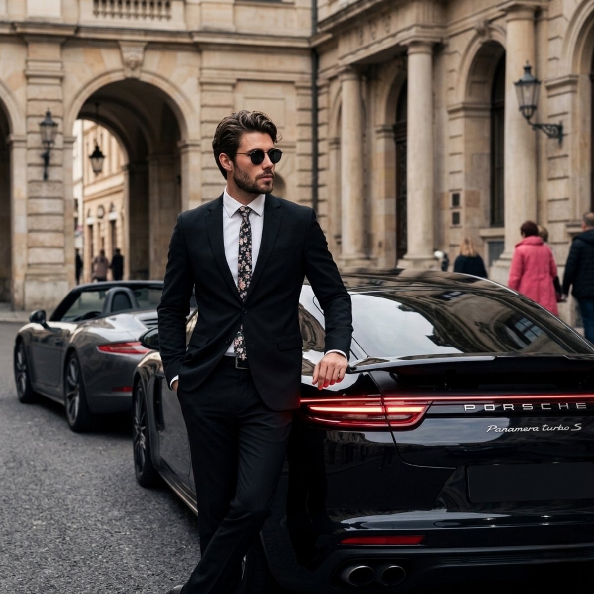 Luxury Porsche Panamera Lifestyle Photography - AI image template preview