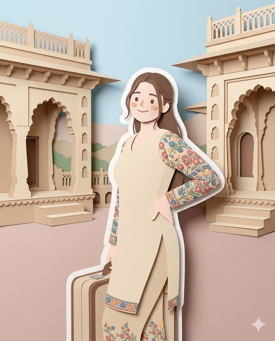 Layered Papercraft Diorama Prompt - AI image template preview