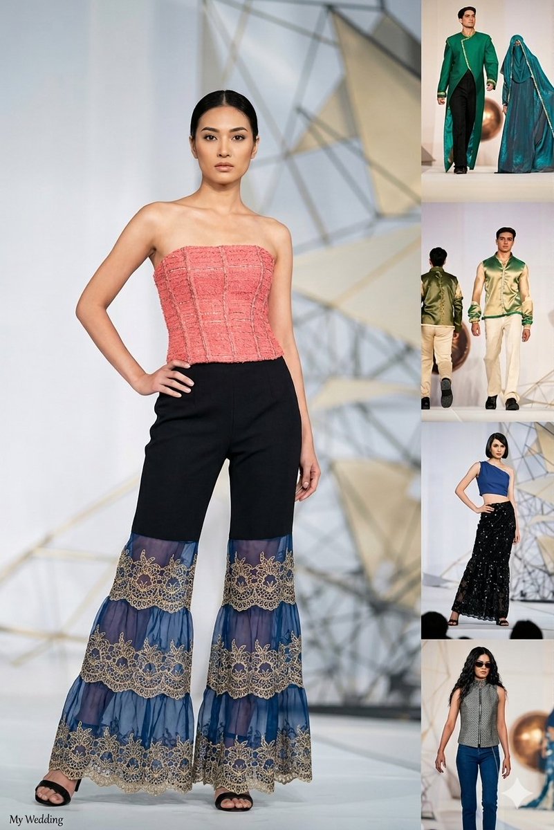 Modern Runway Fashion Montage - AI image template preview