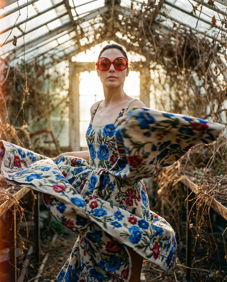 Kinetic Floral Fashion Collision - AI image template preview