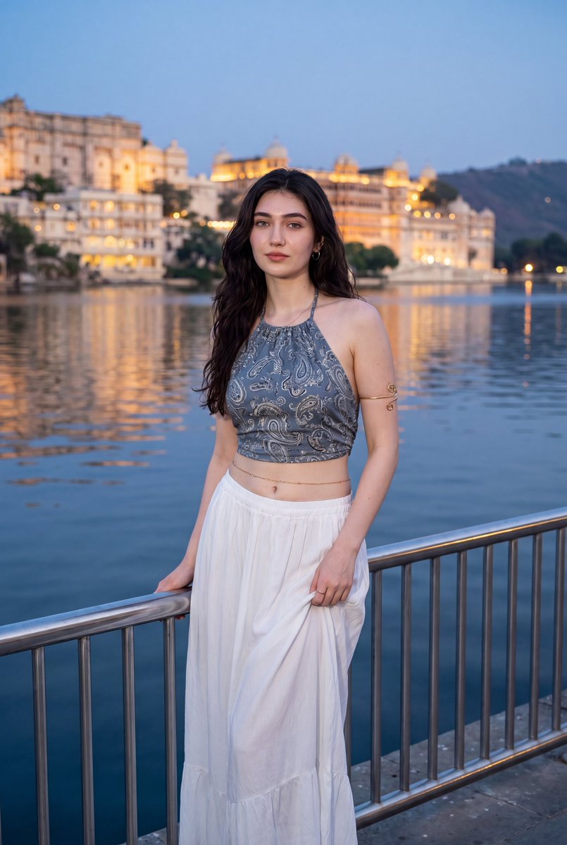 Lakeside Palace Travel Photography - AI image template preview