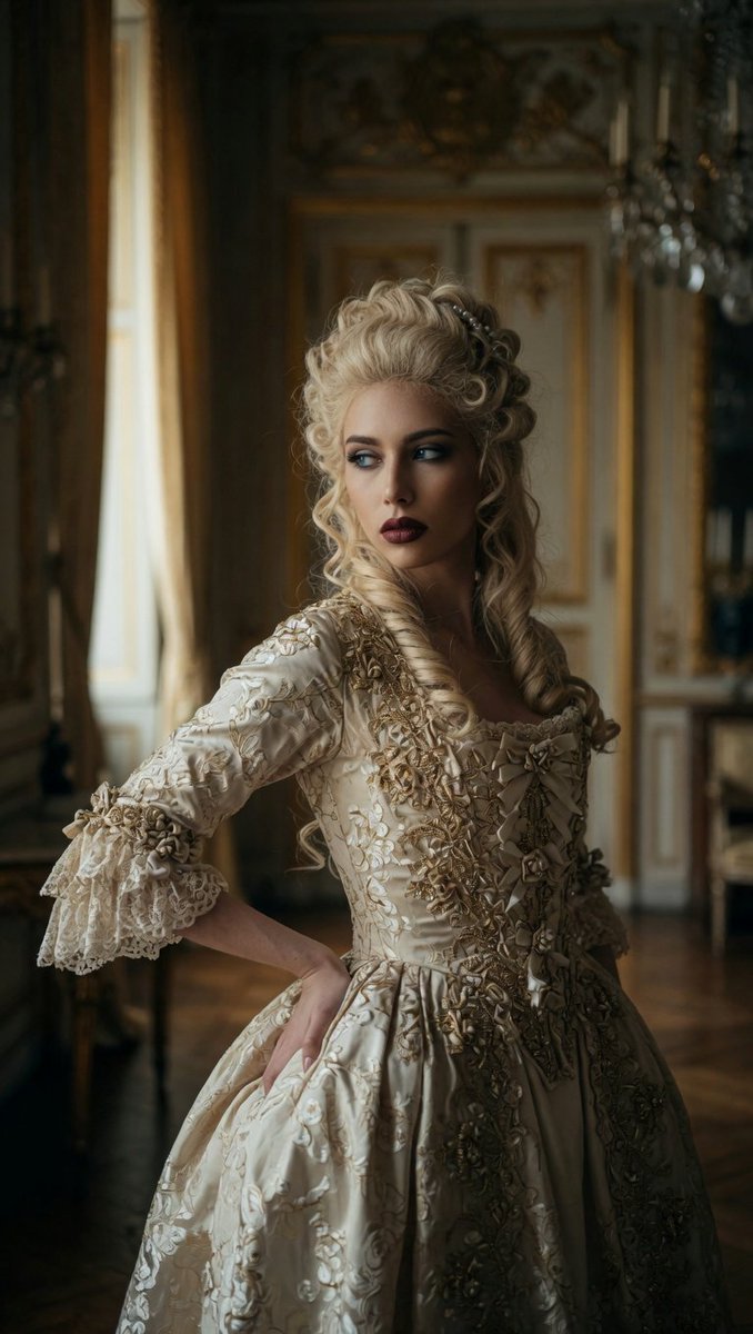 Marie Antoinette French Palace Portrait - AI image template preview
