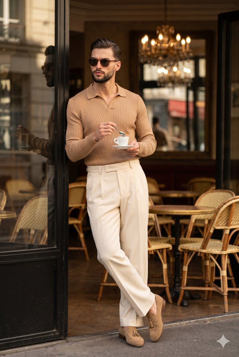 Italian Lifestyle Menswear Photography - AI image template preview