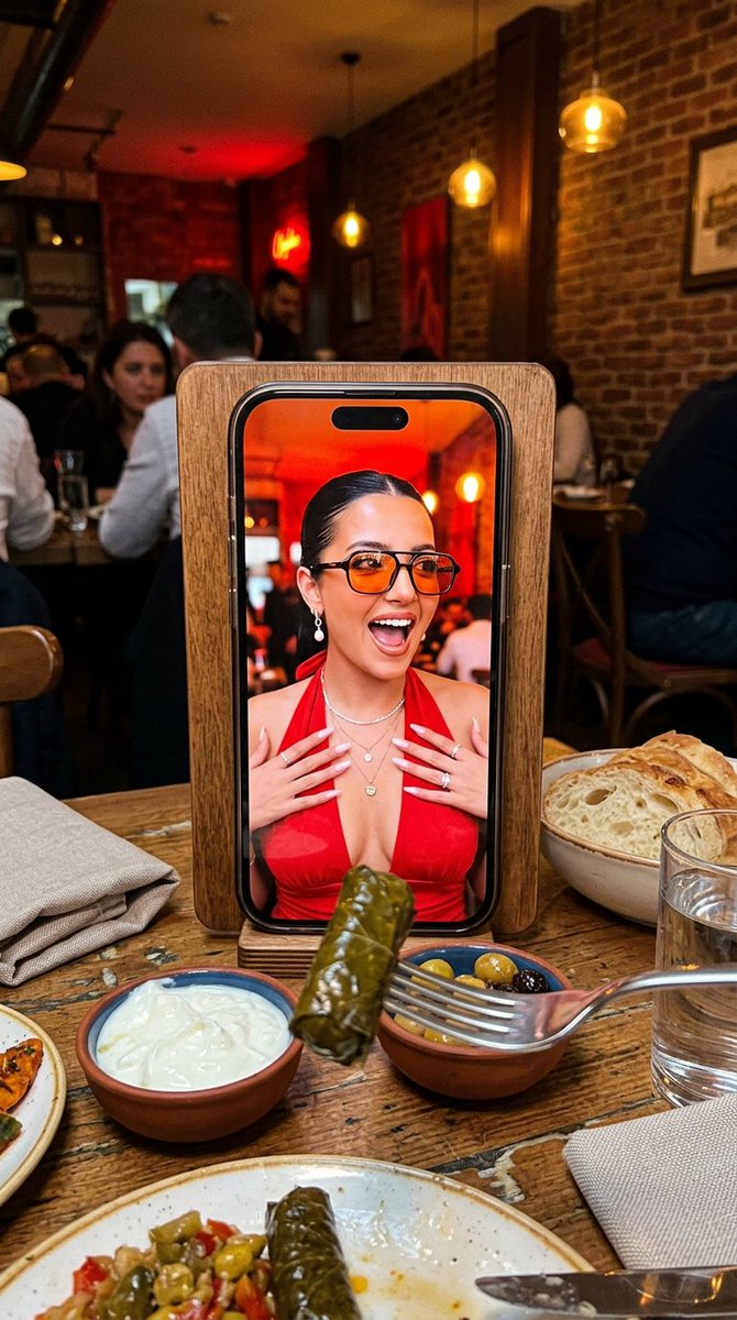 Meta Restaurant Photo within Phone Screen - AI image template preview