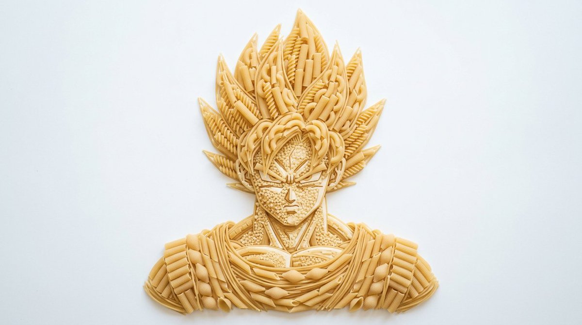 Pasta Art Bust Portrait - AI image template preview