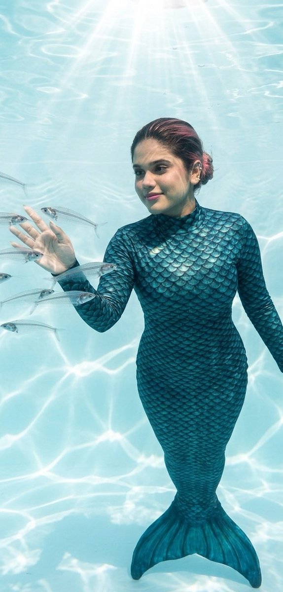 Mermaid in Crystal Clear Underwater Kingdom - AI image template preview