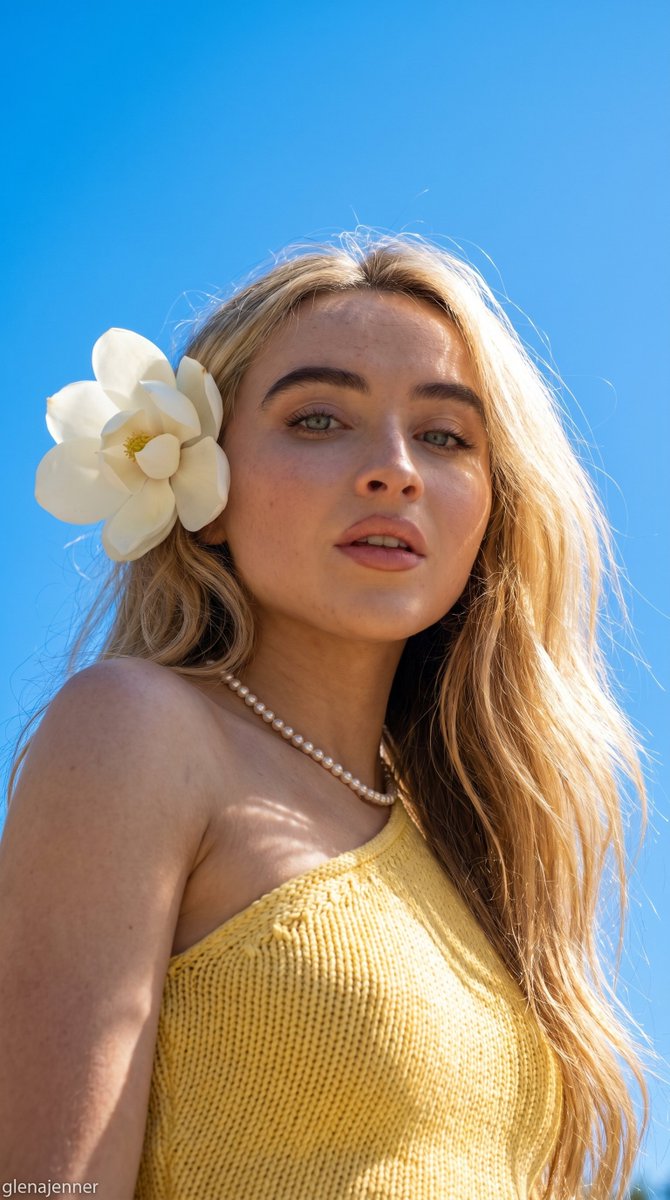 Low-Angle Summer Sky Portrait - AI image template preview