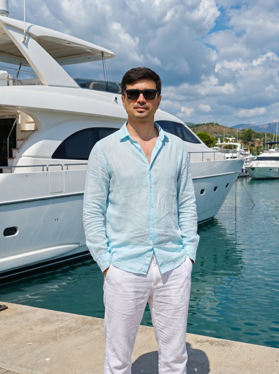 Aspirational Marina Yacht Portrait - AI image template preview