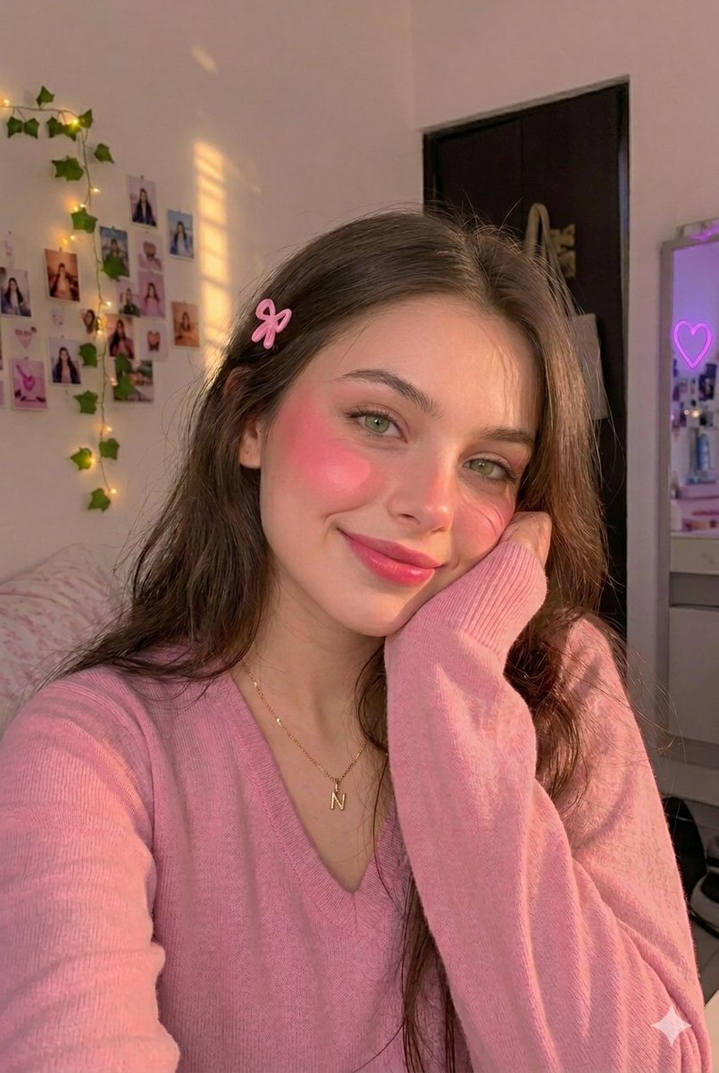 Cozy Bedroom Selfie Portrait - AI image template preview