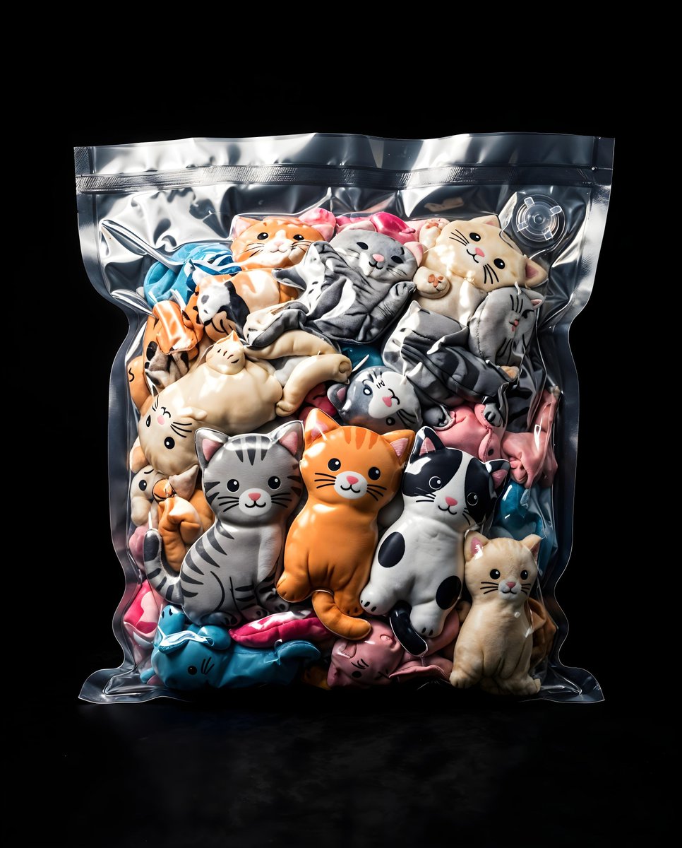 Vacuum Sealed Toy Photography - AI image template preview