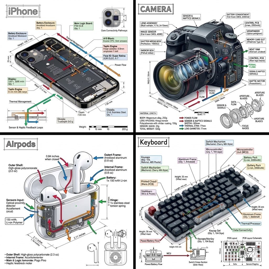 Engineering Product Infographic Design - AI image template preview