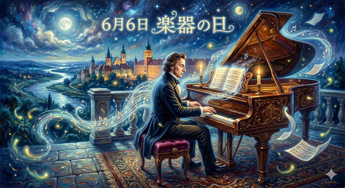 Chopin Playing Piano (Fantasy Style) - AI image template preview