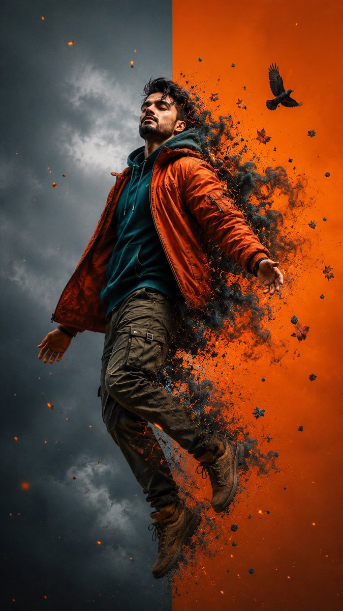 Cinematic Levitation Portrait Transformation - AI image template preview