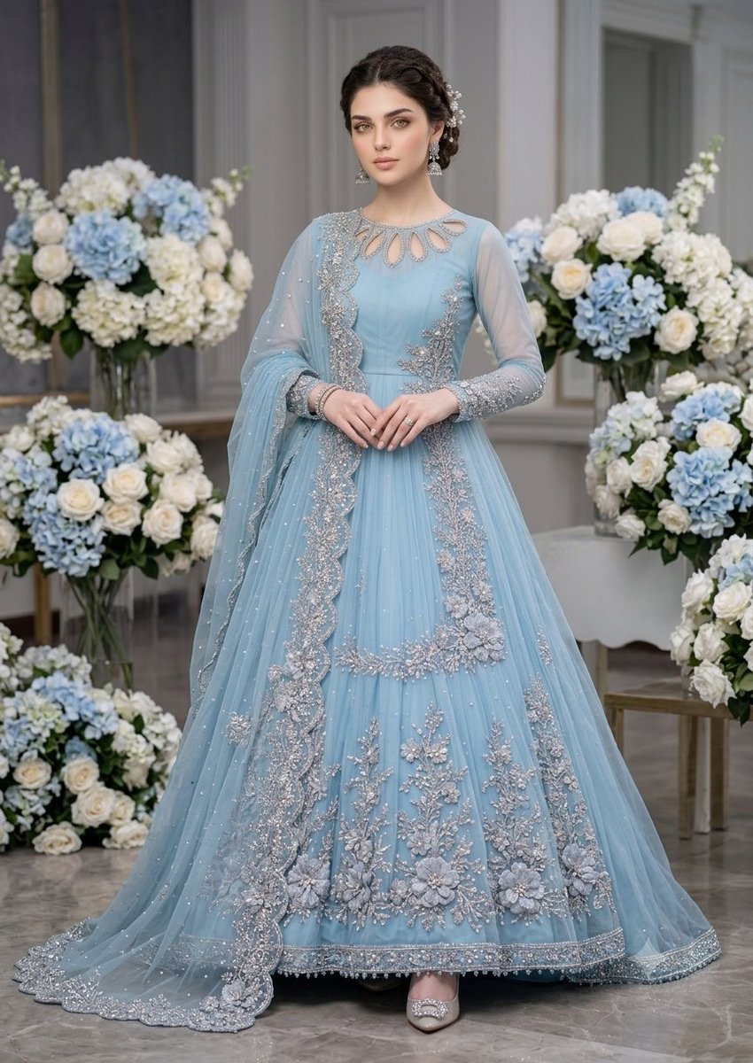 Pakistani Maxi Gown Fashion - AI image template preview