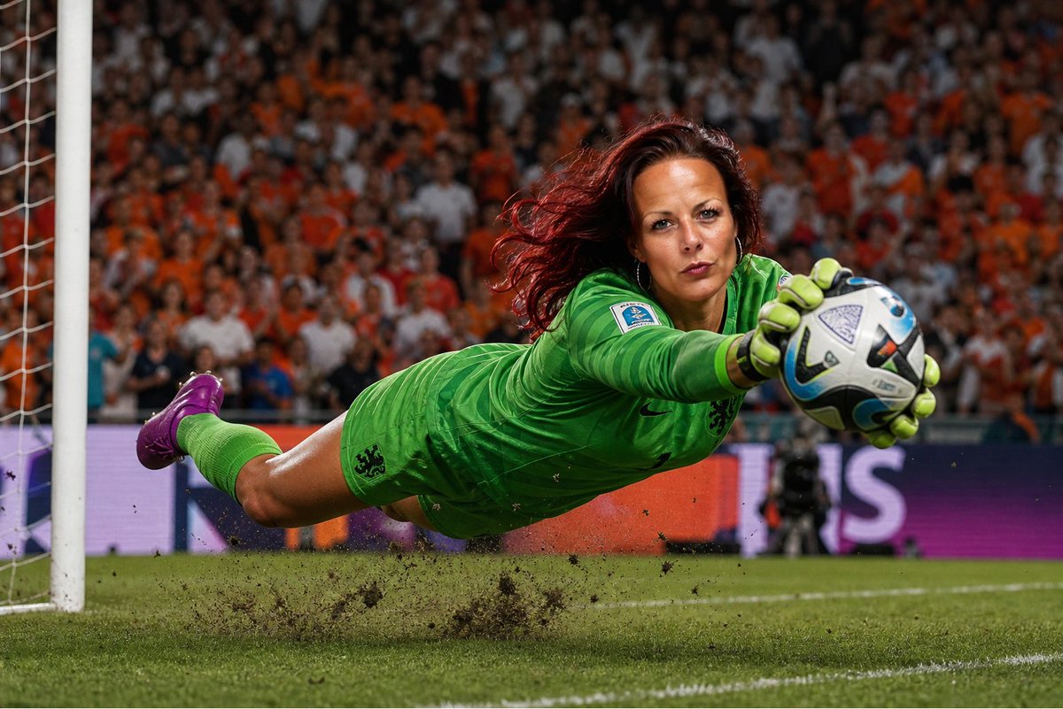 World Cup Goalkeeper Save - AI image template preview