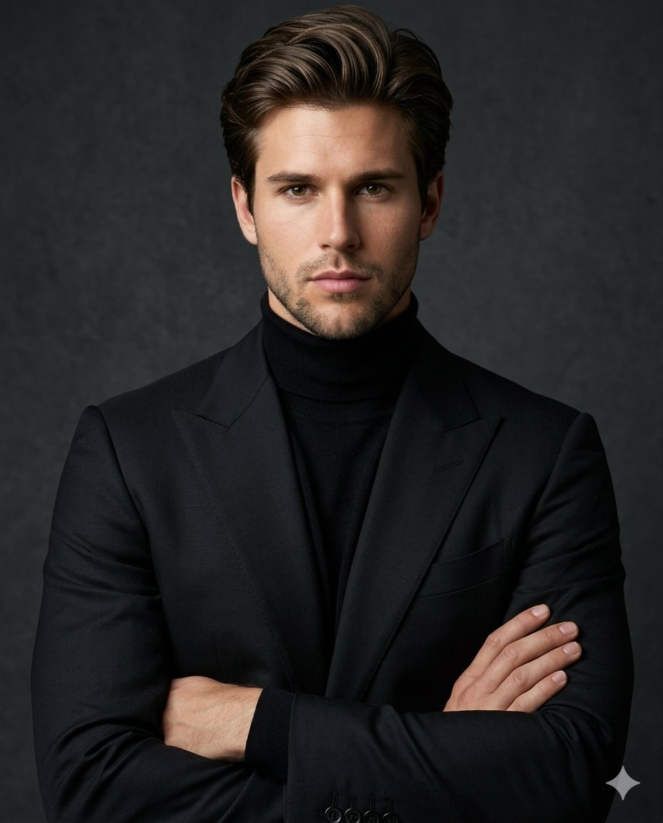 Luxury Editorial Identity Portrait - AI image template preview