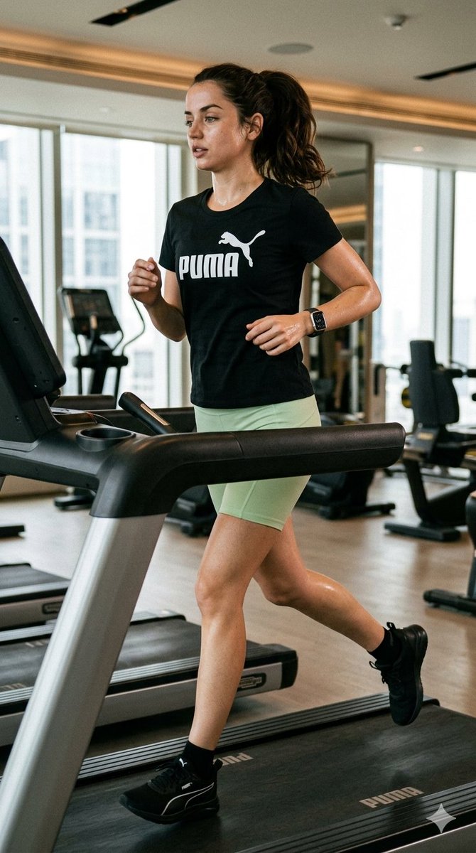 Luxury Gym Jogging Portrait - AI image template preview