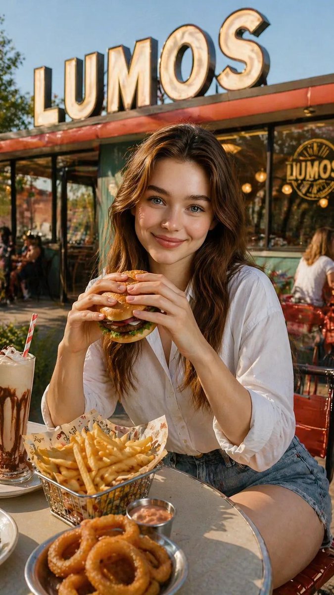 Dining at LUMOS Restaurant - AI image template preview