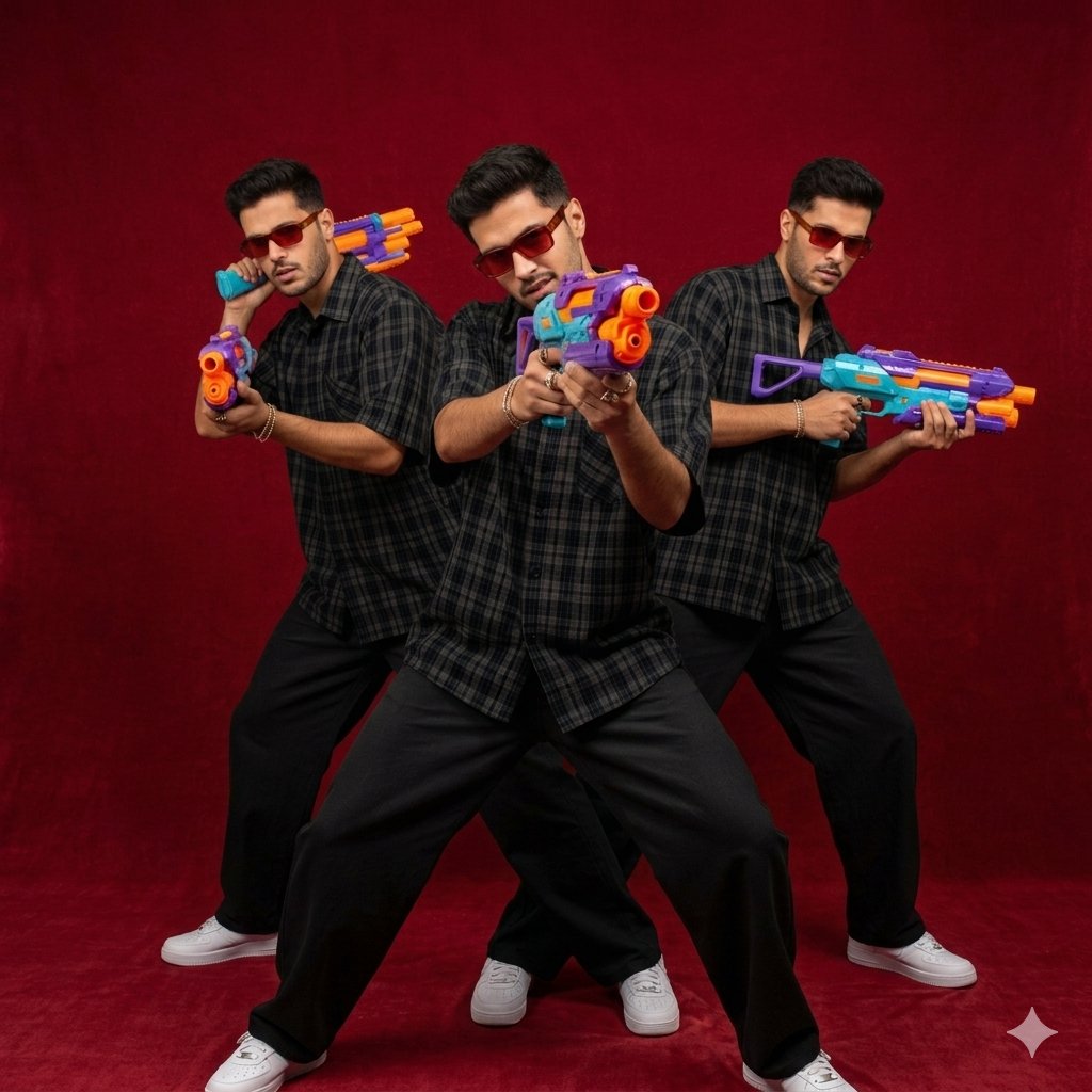 South Asian Man Clone Portrait - AI image template preview