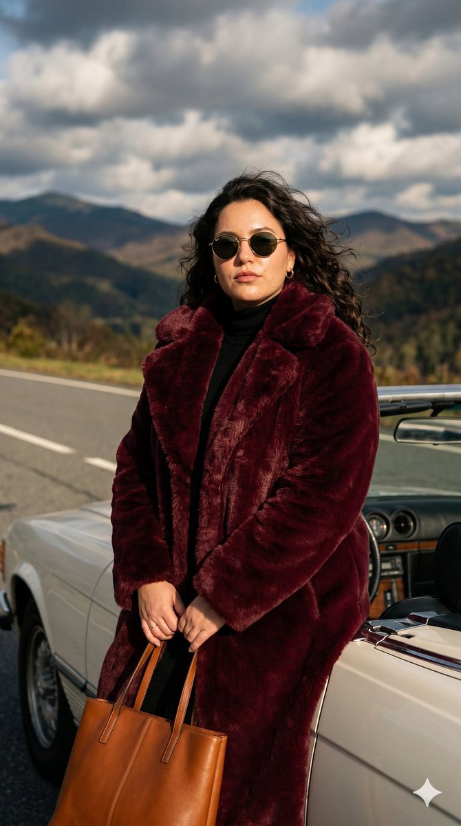 Retro 1970s Luxury Road Trip - AI image template preview