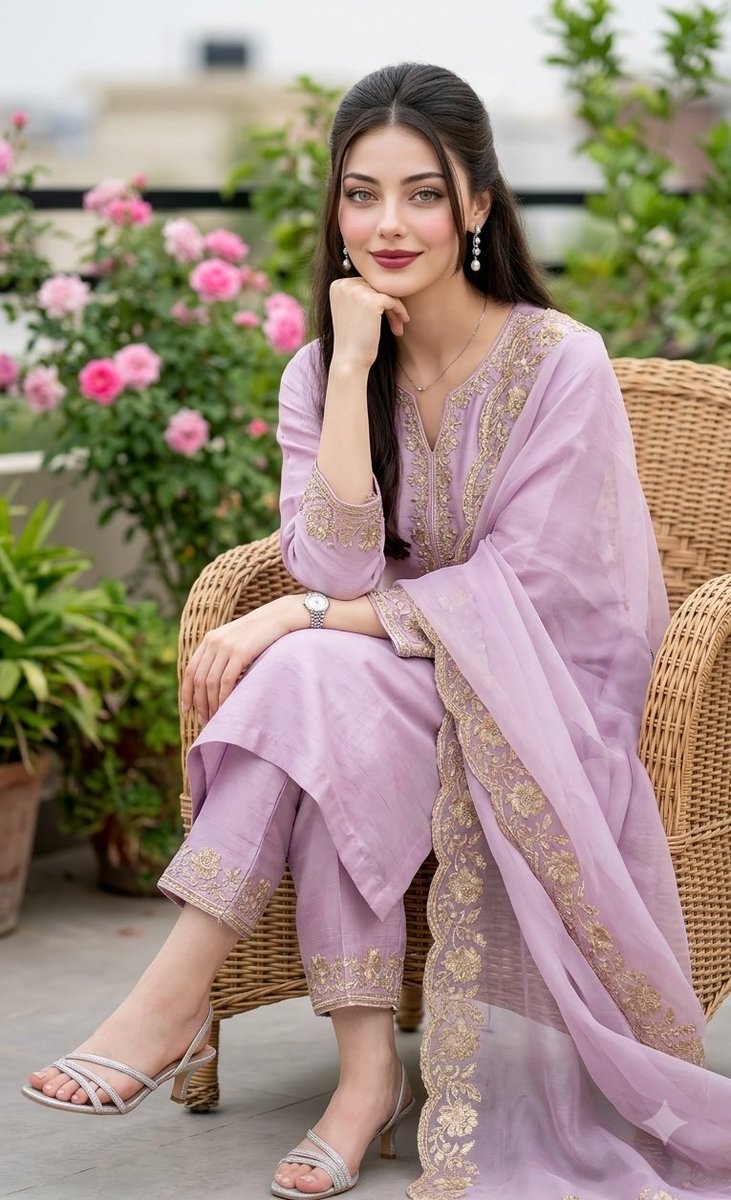 South Asian Fashion Portrait - AI image template preview