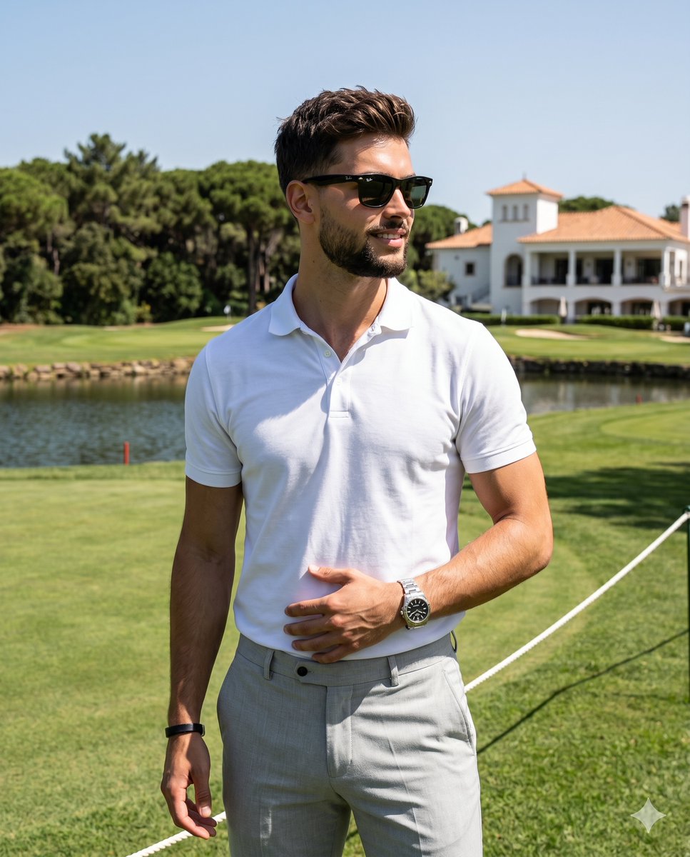 Luxury Golf Course Fairway Portrait - AI image template preview