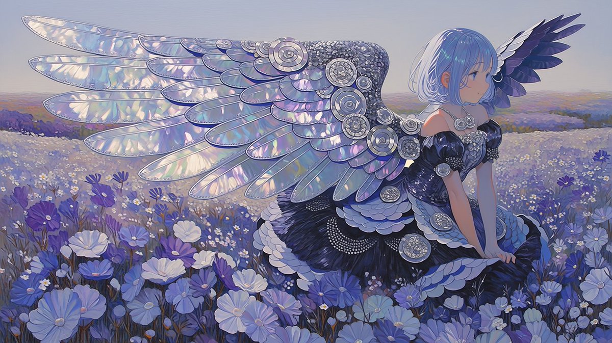 Mother-of-Pearl Iridescent Wings - AI image template preview