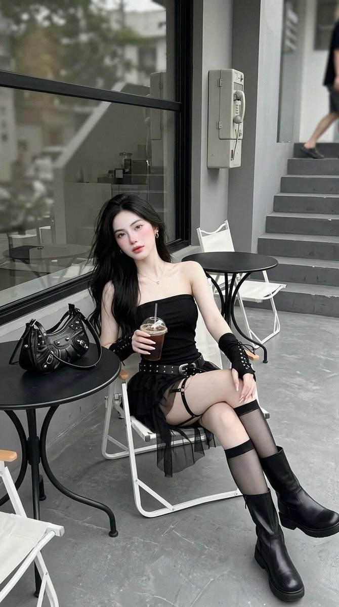 Minimalist Cafe Street Fashion - AI image template preview