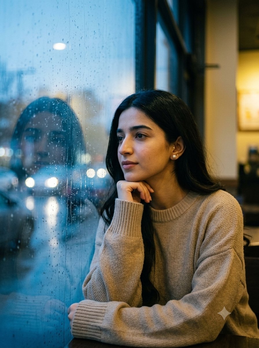 Cafe Window Analog Film - AI image template preview