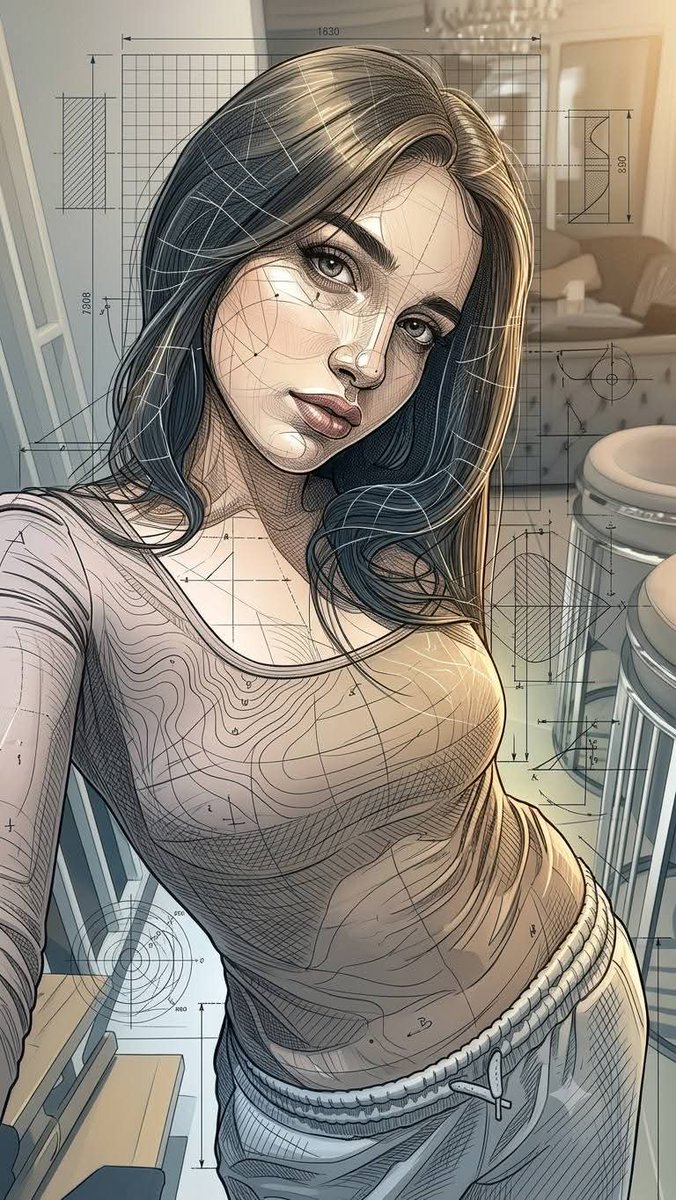 Neo-parametric architectural illustration - AI image template preview