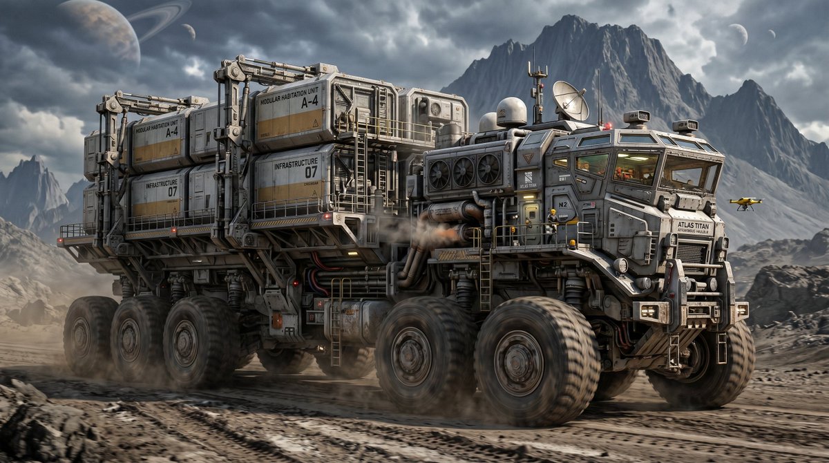 Atlas Titan Heavy Cargo Hauler - AI image template preview
