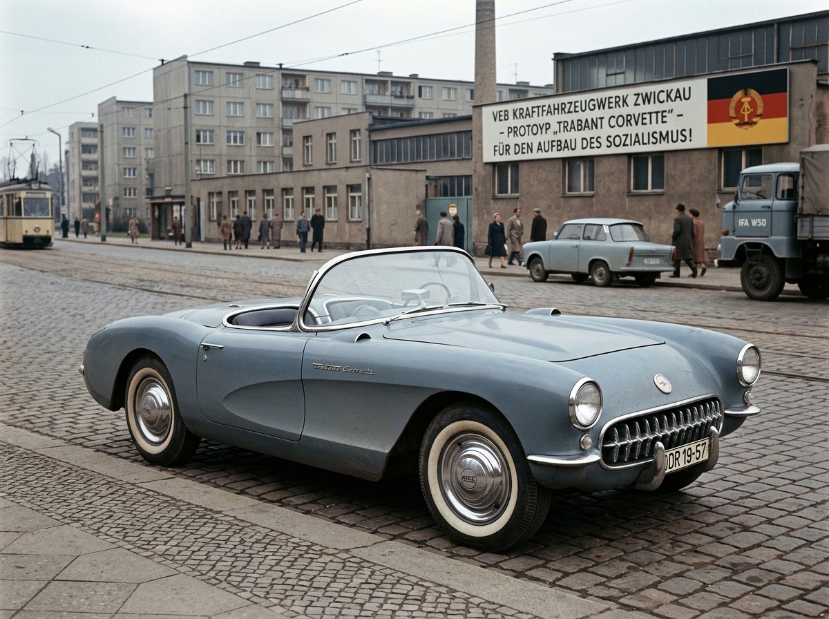GDR Alternate History Car Design - AI image template preview