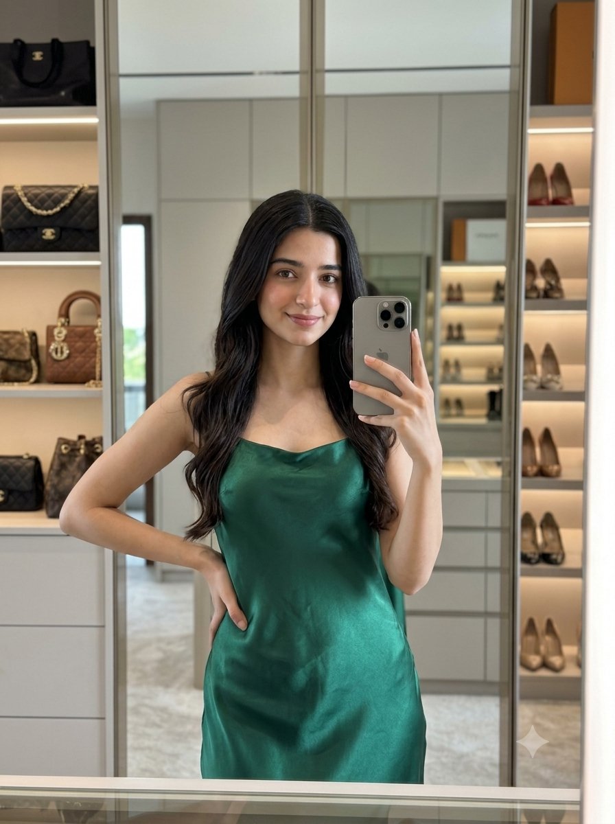 Luxury Mirror Selfie Portrait - AI image template preview