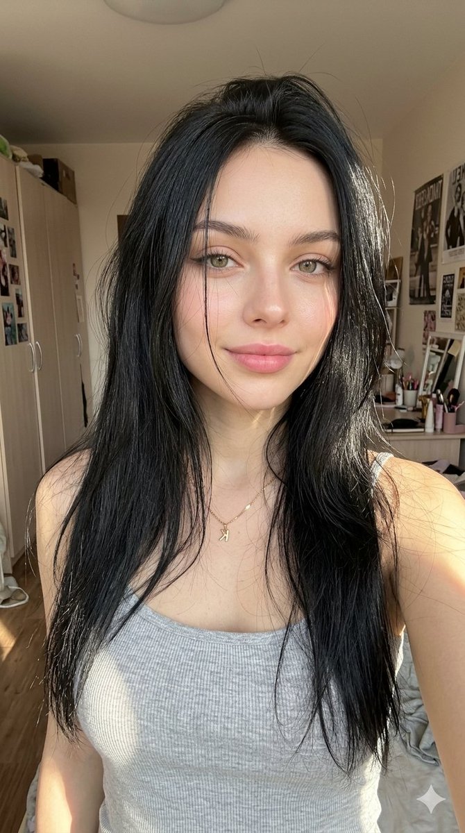 Ultra-Realistic Bedroom Selfie - AI image template preview