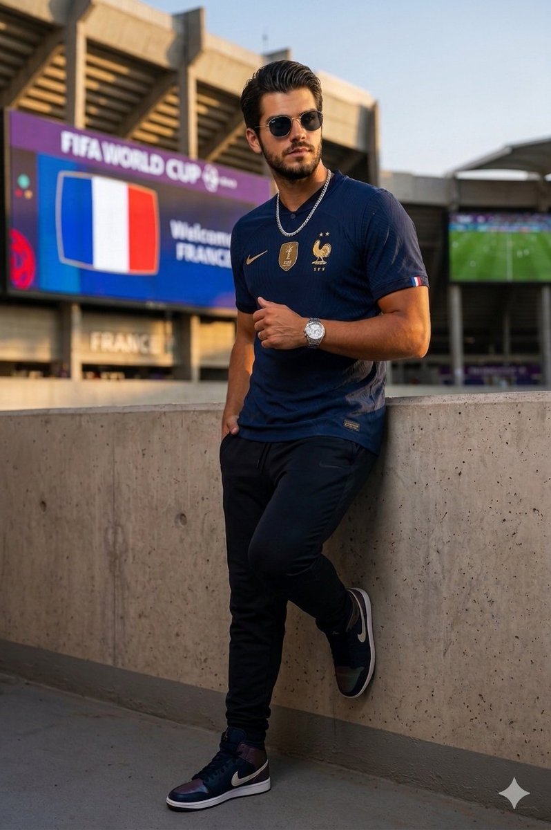 France World Cup Fashion Portrait - AI image template preview