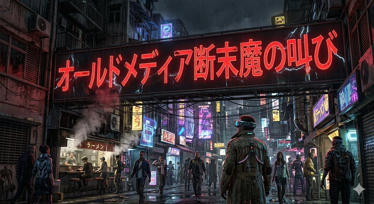Cyberpunk Old Media Death Cries - AI image template preview