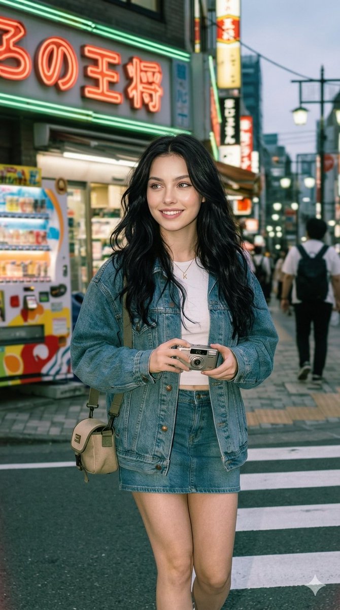 90s Nostalgic Tokyo Street Portrait - AI image template preview