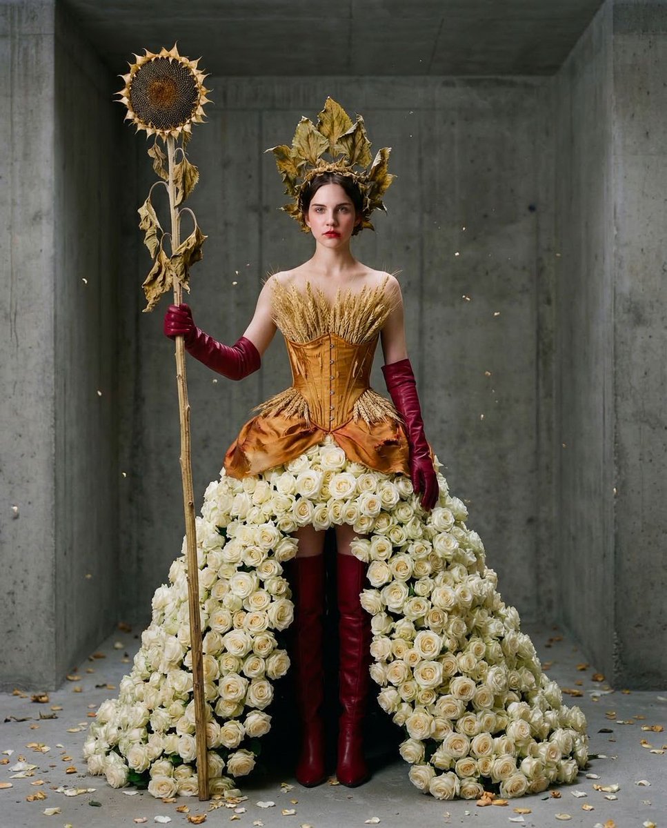 Brutalist Botanical Haute Macabre Editorial - AI image template preview